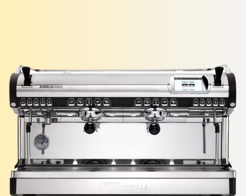 commercial coffee machine banner for mobile